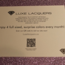 Luxe Lacquers Introduction card